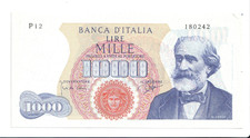 Italy 1000 Lire Banknote 1962