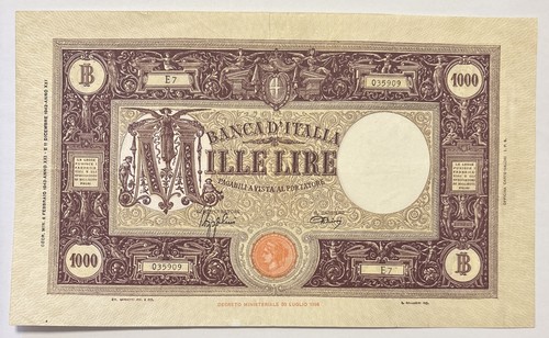 Italy 1000 lire - 1943, p-62