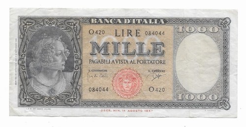 Italy 1000 lire sep 1961 - 1961, vf