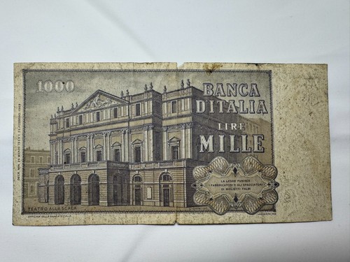 Italy 1000 lire banknote - italy,