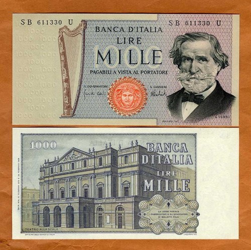 Italy 1000 lire - lire,, p-101c
