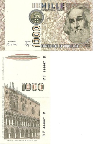 Italy 1000 lire 1982 - , p-109b