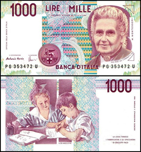 Italy 1000 lire 1990 p - 1000, lire,