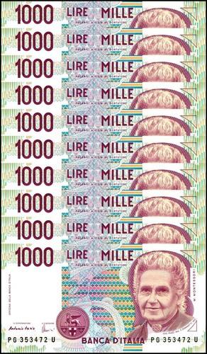 Italy 1000 lire 1990 p - italy, lire,