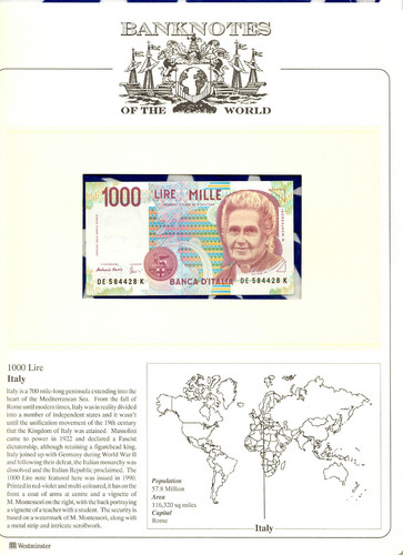 Banknotes the world italy - of,