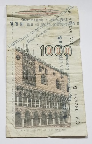 1982 banca italia - 1982, italy
