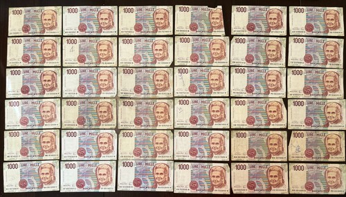 1990 1000 lire italy - lire, 36