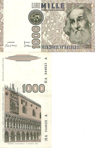 Italy 1000 lire 1982 - , p-109a