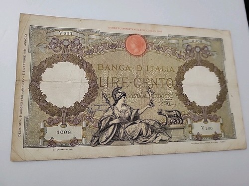 Banca italia lire cento - banca, d'italia