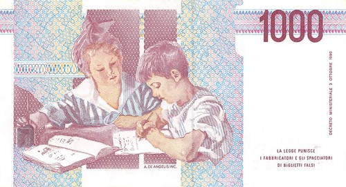 Italy 1000 lire - italy, 3.10.1990