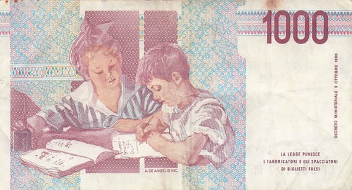 Italy 1000 lire 3 10 - ,