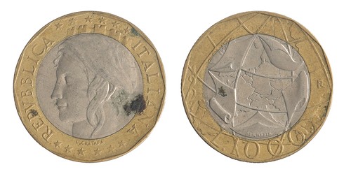 Italy 1000 lire 1997 2001 - lire,, km