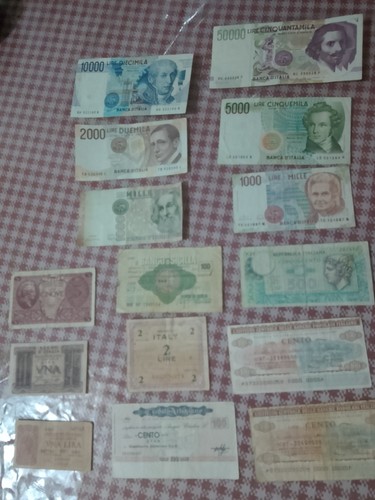 Banconote lire italiane - lire,