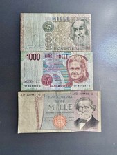 ITALY 1000 LIRE 3 Banknotes