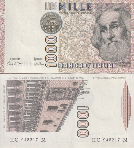 Italy 1000 lire 1982 109 - 1000, a