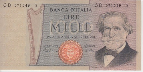 Italy banknote 101h 1000 - banknote, p.101h,