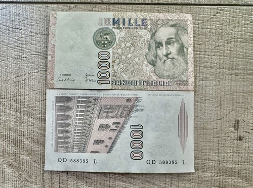 1982 italy 1000 lire - lire, banknote