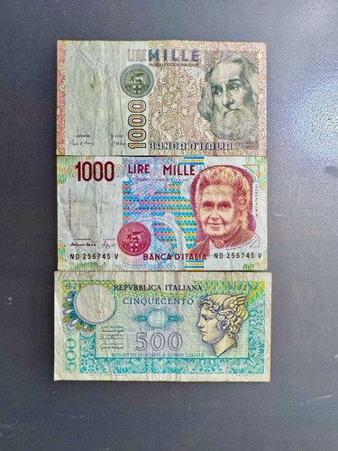 Italy 500 1000 lire - italy,