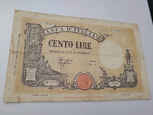 Banca italia cento - banca, lire