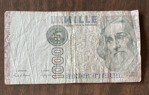 1000 lire mille - 1982, italia