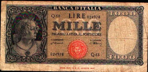 49438 1000 lire italy - 49438),