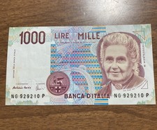 Vintage 1000 Lire Mille Banca