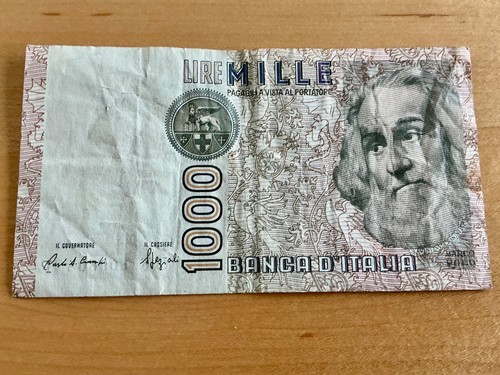 Italy 1982 1000 lire banknote - italy,